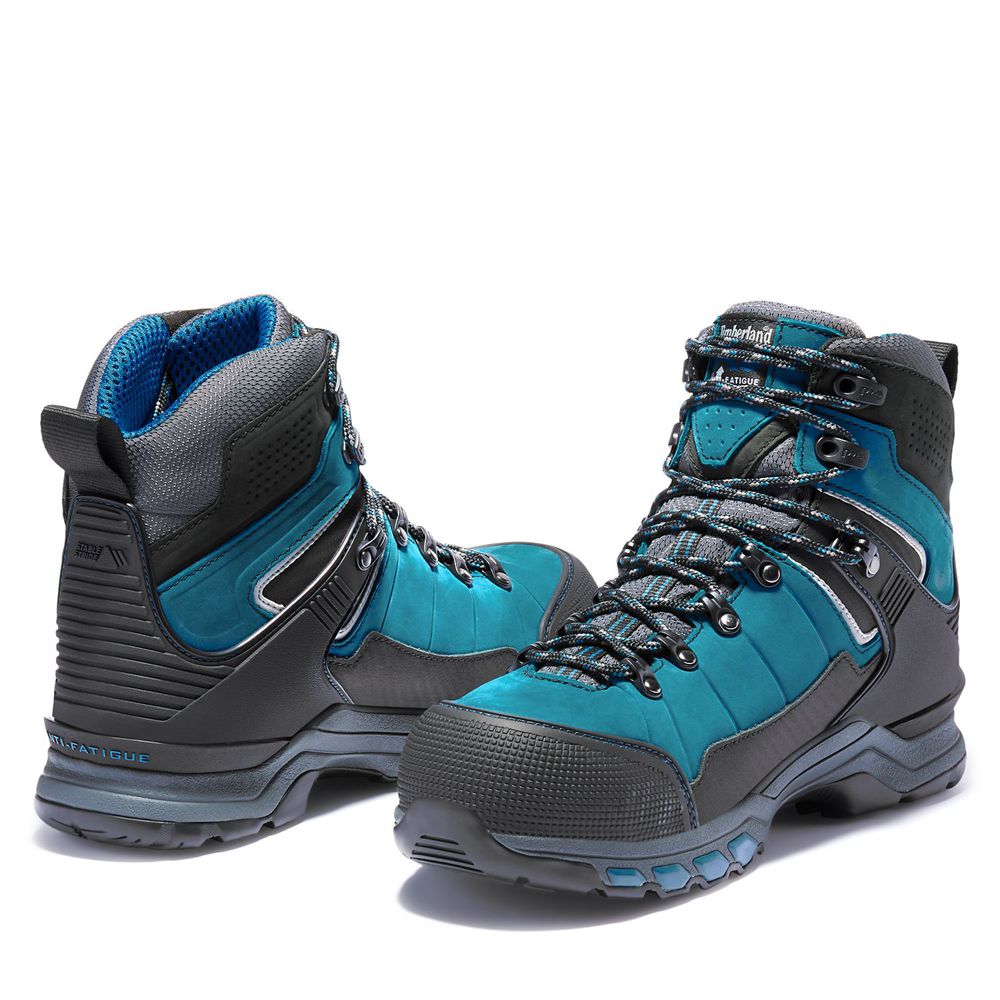 Timberland Μποτακια Εργασίας Ανδρικα Μπλε/Μαυρα - Pro® Hypercharge Trd Waterproof Composite-Toe - Gr